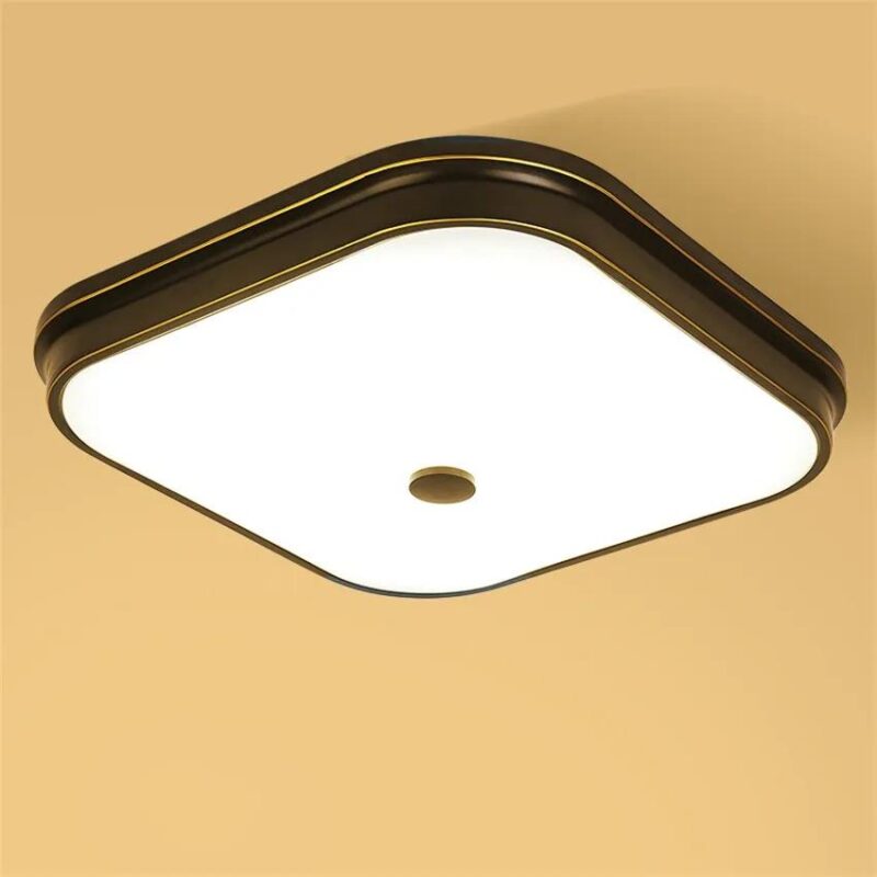 Vintage Flush Mount Cake Shaped Ceiling Light- black