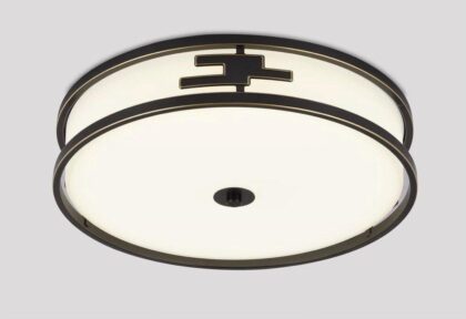 Caged Flush Ceiling Mount Light