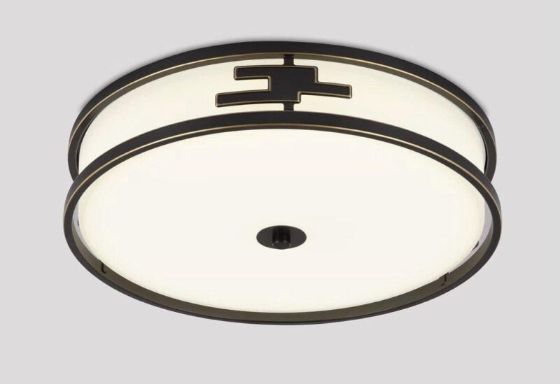 Caged Flush Ceiling Mount Light