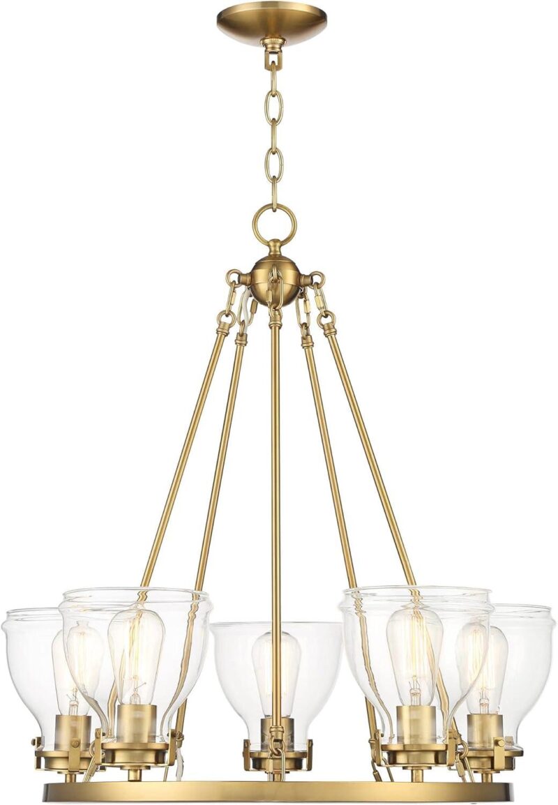Bellis Soft Gold Ring Pendant Chandelier