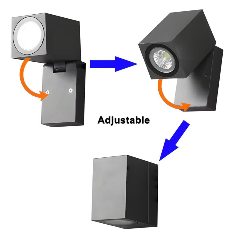 Arc Adjustable Cubic GU10 Outdoor Wall Light