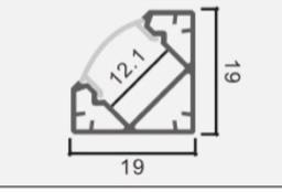 FLUX CORNER-12 Corner Aluminium LED Profile