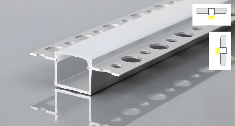 FLUX PLASTER-IN-12 Plaster-In Aluminium LED Profile