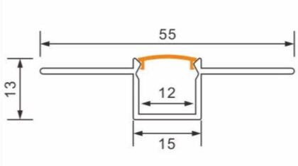 FLUX PLASTER-IN-12 Plaster-In Aluminium LED Profile
