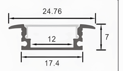 FLUX LINEAR-12 Recessed Aluminium LED Profile