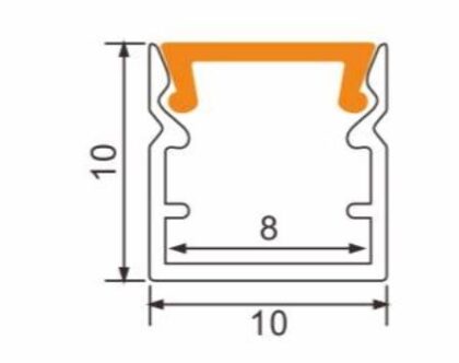 FLUX LINEAR-8 Surface Aluminium LED Profile - Deep