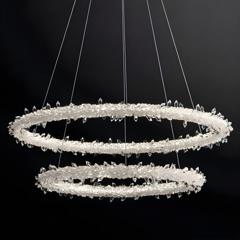 Adonis Modern Ring Crystal Chandelier for Living Room - 2 Ring