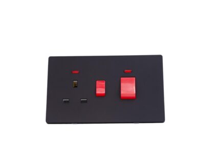 ARC Matt Black Cooker Socket