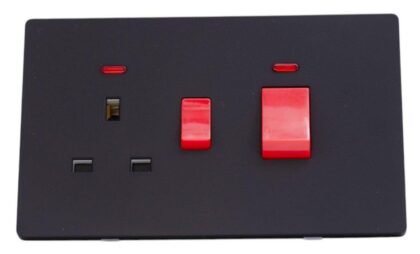 ARC Matt Black Cooker Socket