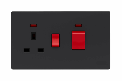 ARC Matt Black Cooker Socket