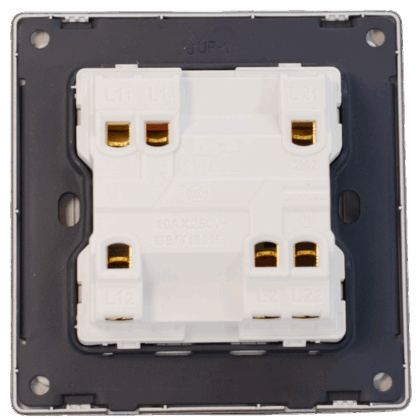 ARC Matt Black Two-Gang Two Way Switch