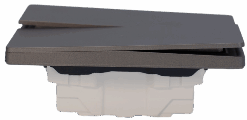 ARC Matt Black Two-Gang Two Way Switch