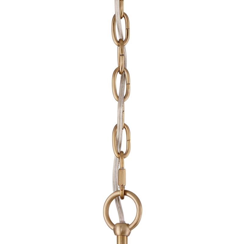 Vintage Iron 8 Arm Soft Gold Candelabra Chandelier
