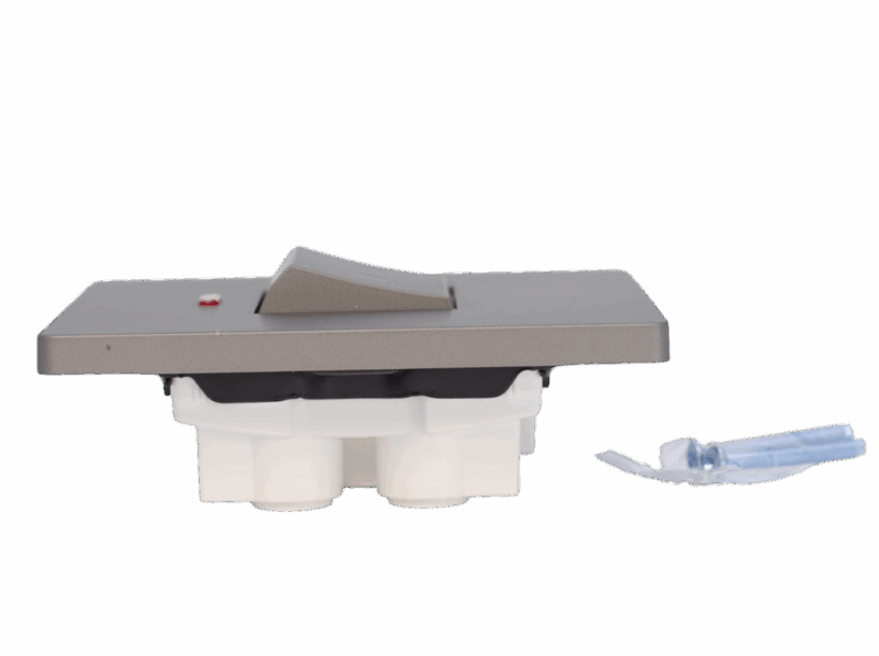 Arc Gray - 45A Double Pole - DP - Switch - Single Plate