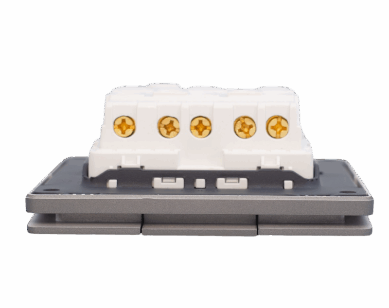 Arc Gray - 45A Double Pole - DP - Switch - Single Plate