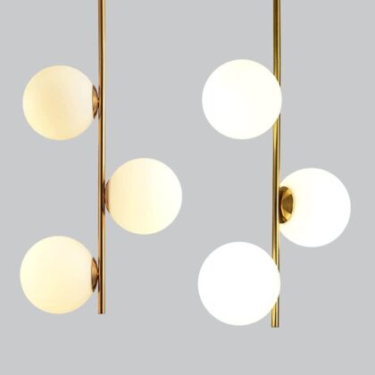 Three-Head Pendant Nordic Lamp - White Glass Ball
