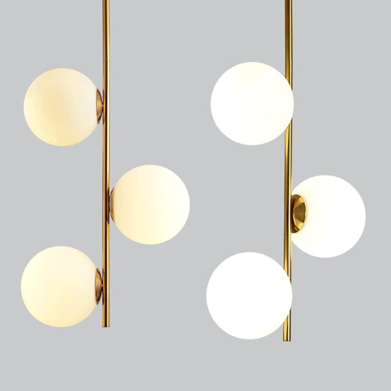 Three-Head Pendant Nordic Lamp - White Glass Ball