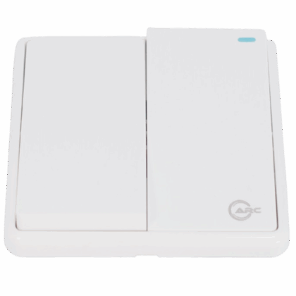 Arc White Light Switch-2Gang-2Way