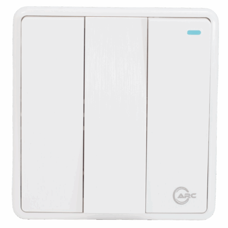 ARC White Three-Gang Two Way Switch