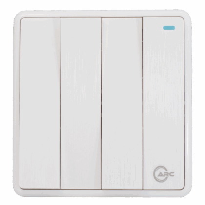 ARC White Four-Gang 2 Way Switch