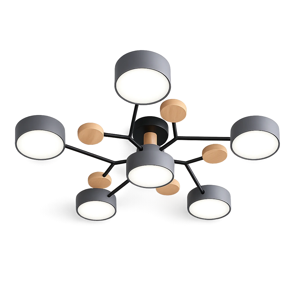 The Nucleus 1100mm Wide Molecular Semi-Flush Ceiling Light