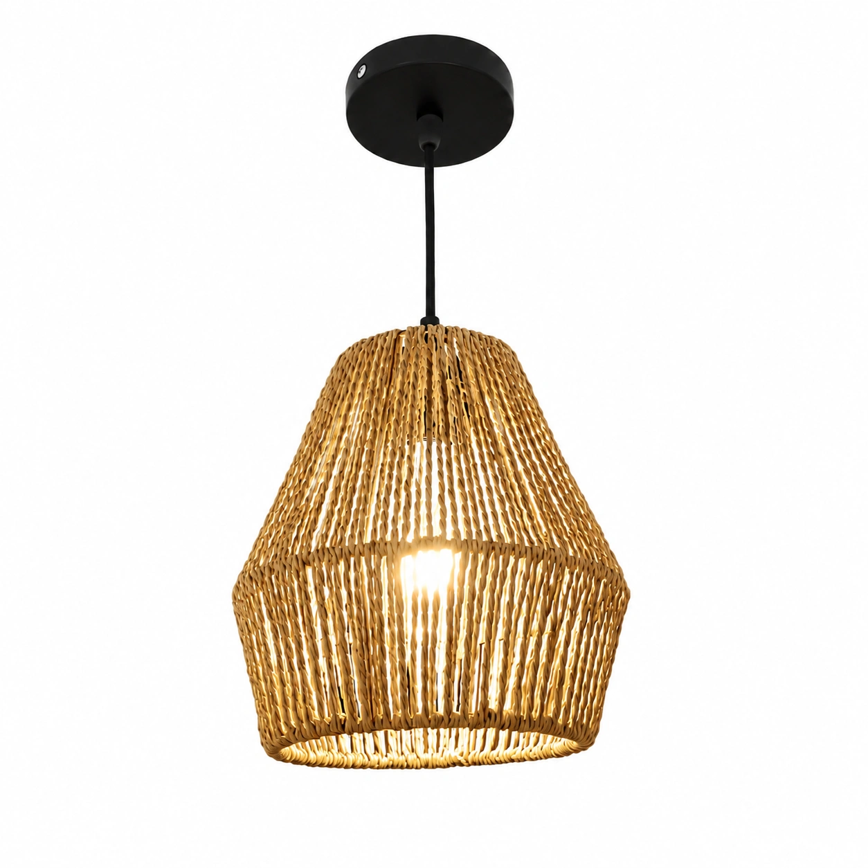 The Alcove Woven Rope Bell Pendant Light