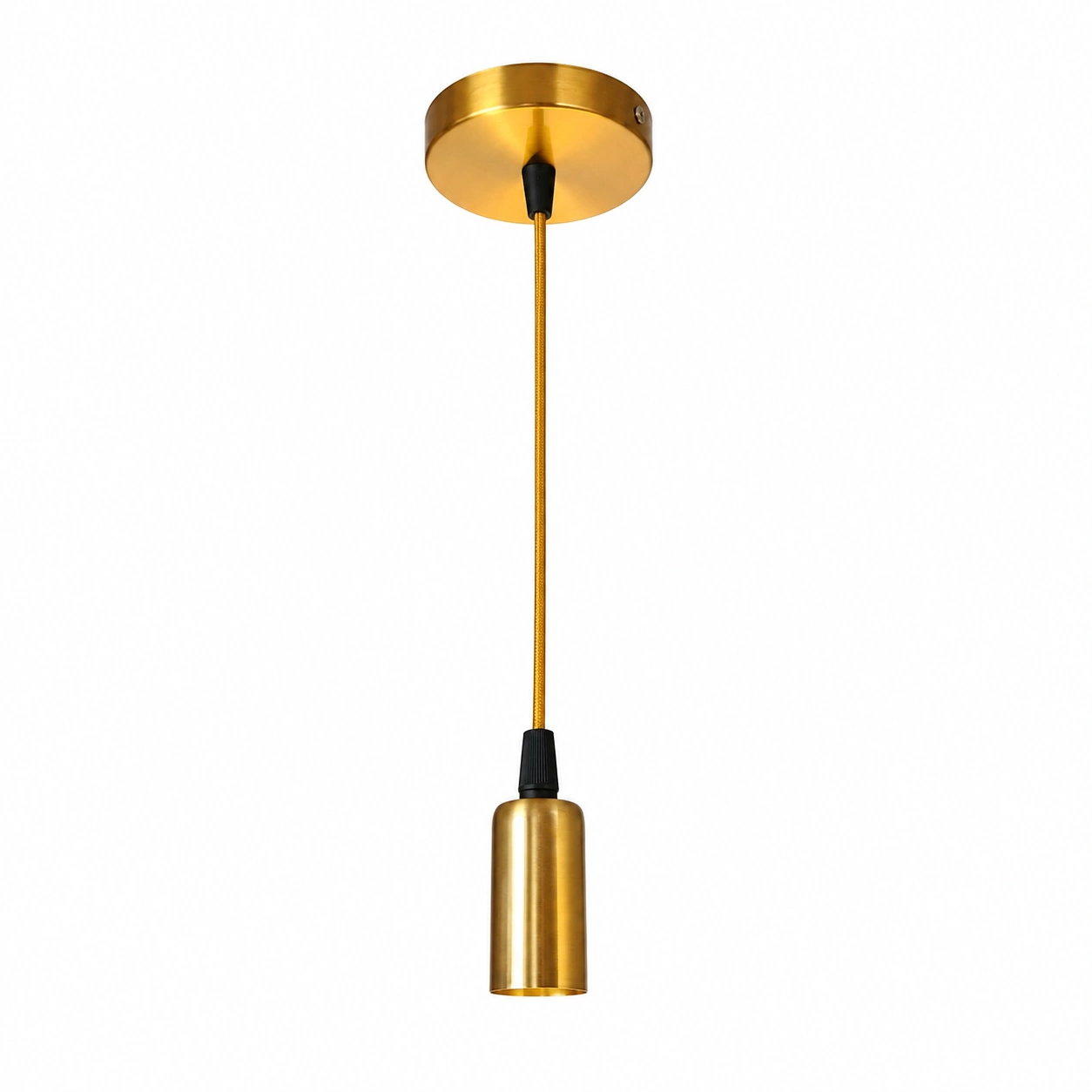 Vintage Light Bulb Holder - Antique Gold Metal