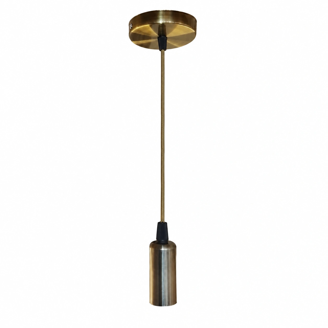 Vintage Light Bulb Holder - Bronze Gold Metal