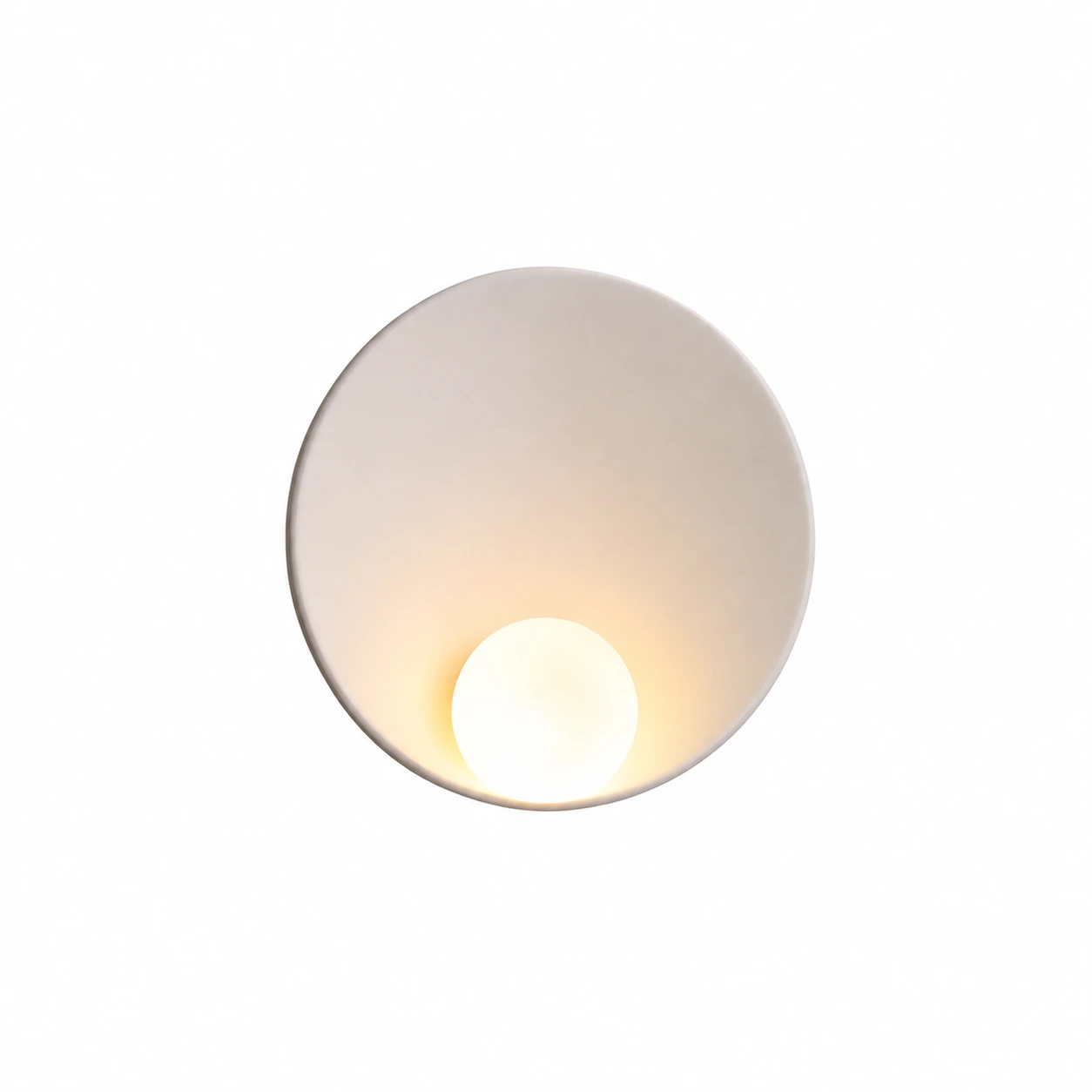 Musa 9" Wide 1-Light Post-Modern Wall Lamp - White - Iron & Opal Glass
