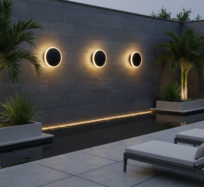Macaroons 6"W 1-LED Minimalist Outdoor Wall Light - Matte Black - Aluminium