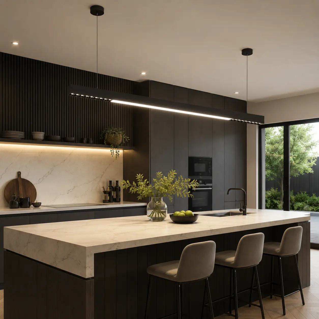 Dual Architectural Grille And Linear Pendant - Suspension or Surface Installation