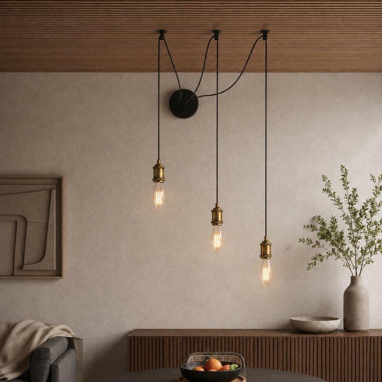 Pendant Light Kit - E14 - Anti-Brass - 3m Cable